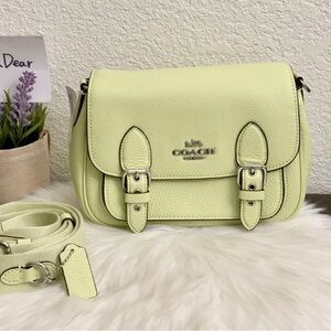 NWT Coach Leather Lucy Crossbody In Pebble Leather C6782 pale lime